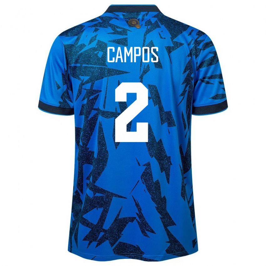 Dzieci Salwador Adonis Campos #2 Niebieski Domowa Koszulka 24-26 Koszulki Klubowe