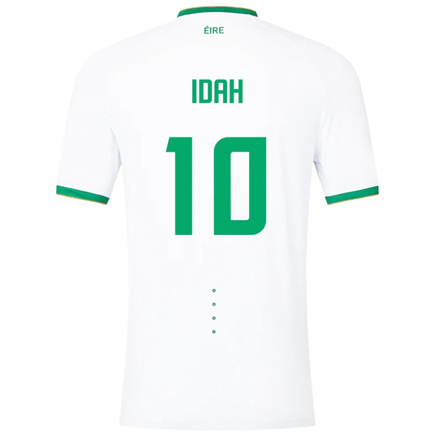 Dzieci Irlandia Adam Idah #10 Biały Wyjazdowa Koszulka 24-26 Koszulki Klubowe