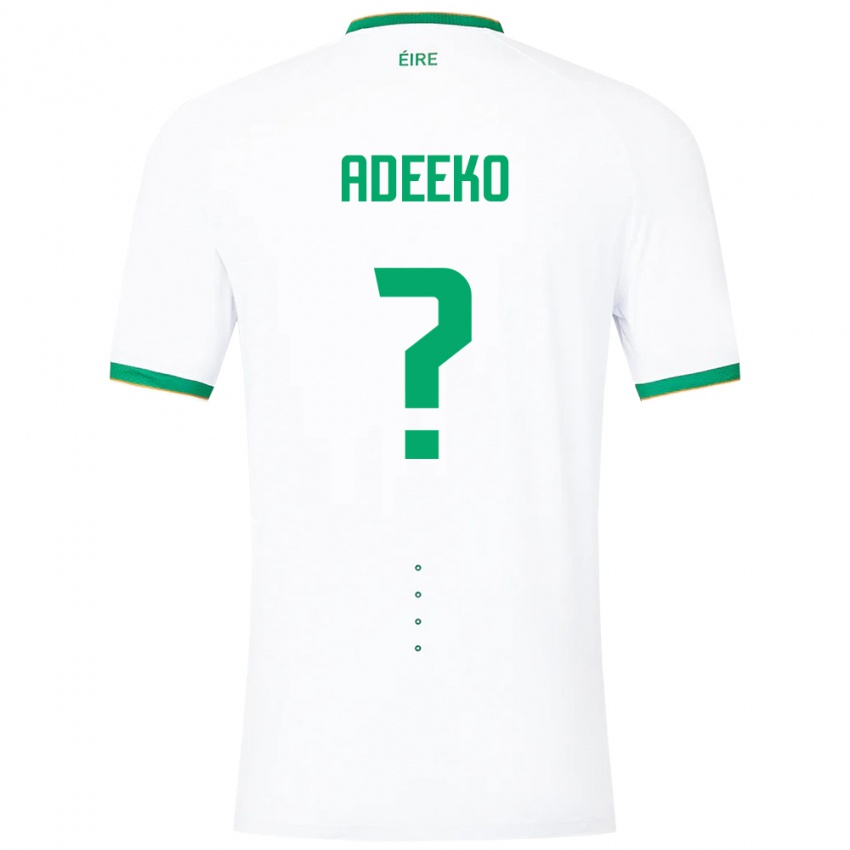 Dzieci Irlandia Baba Adeeko #0 Biały Wyjazdowa Koszulka 24-26 Koszulki Klubowe