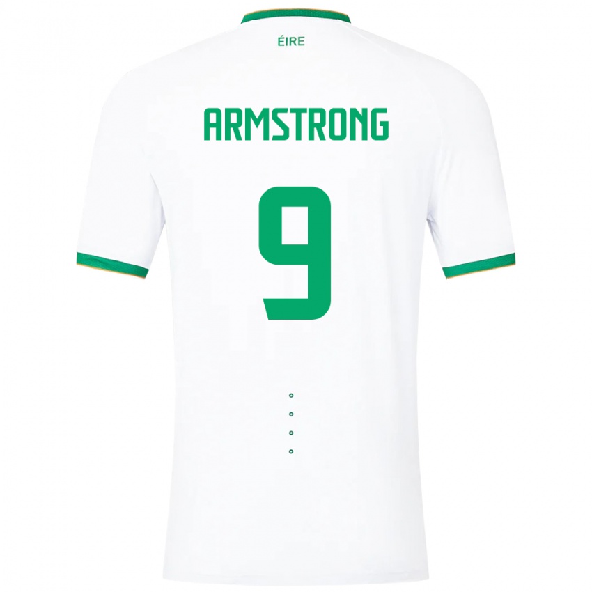 Dzieci Irlandia Sinclair Armstrong #9 Biały Wyjazdowa Koszulka 24-26 Koszulki Klubowe