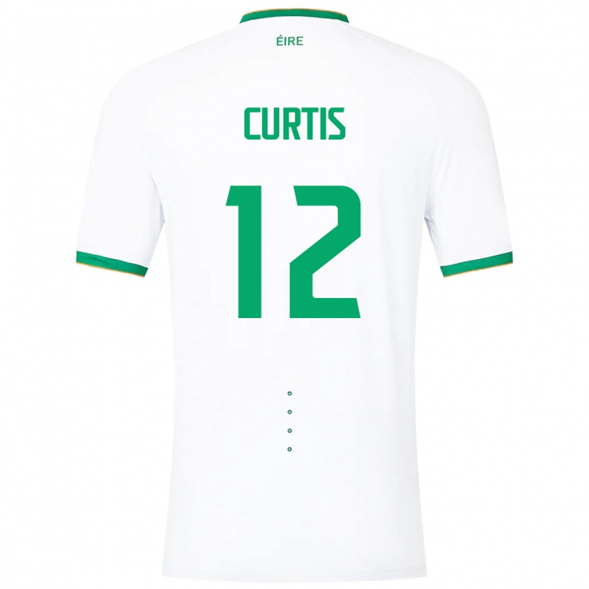 Dzieci Irlandia Sam Curtis #12 Biały Wyjazdowa Koszulka 24-26 Koszulki Klubowe