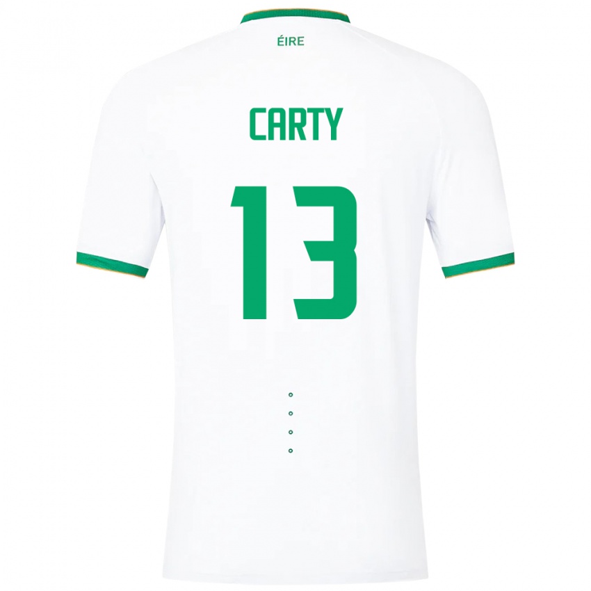 Dzieci Irlandia Conor Carty #13 Biały Wyjazdowa Koszulka 24-26 Koszulki Klubowe