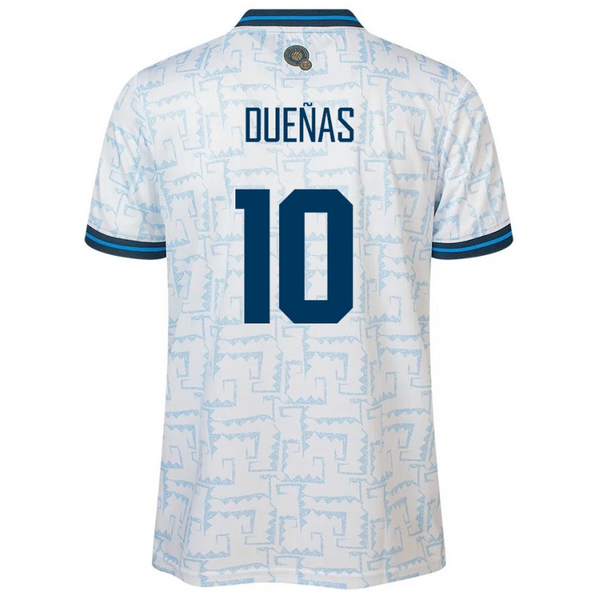 Dzieci Salwador Enrico Dueñas #10 Biały Wyjazdowa Koszulka 24-26 Koszulki Klubowe