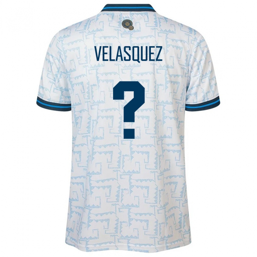 Dzieci Salwador Jorge Velasquez #0 Biały Wyjazdowa Koszulka 24-26 Koszulki Klubowe