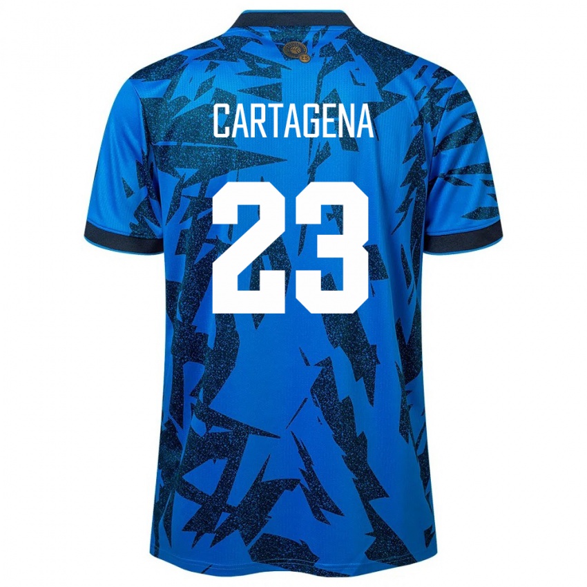 Męski Salwador Melvin Cartagena #23 Niebieski Domowa Koszulka 24-26 Koszulki Klubowe