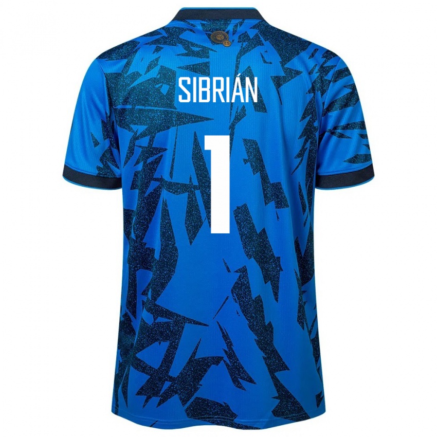Męski Salwador Sergio Sibrián #1 Niebieski Domowa Koszulka 24-26 Koszulki Klubowe