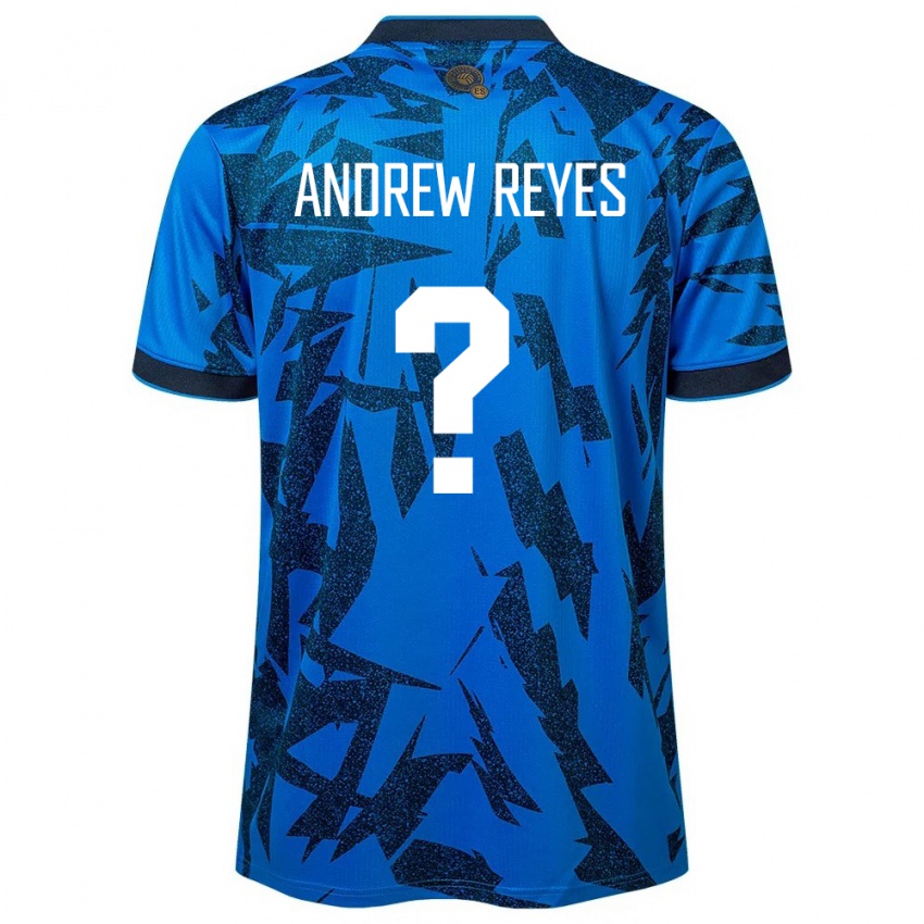 Męski Salwador Andrew Reyes #0 Niebieski Domowa Koszulka 24-26 Koszulki Klubowe