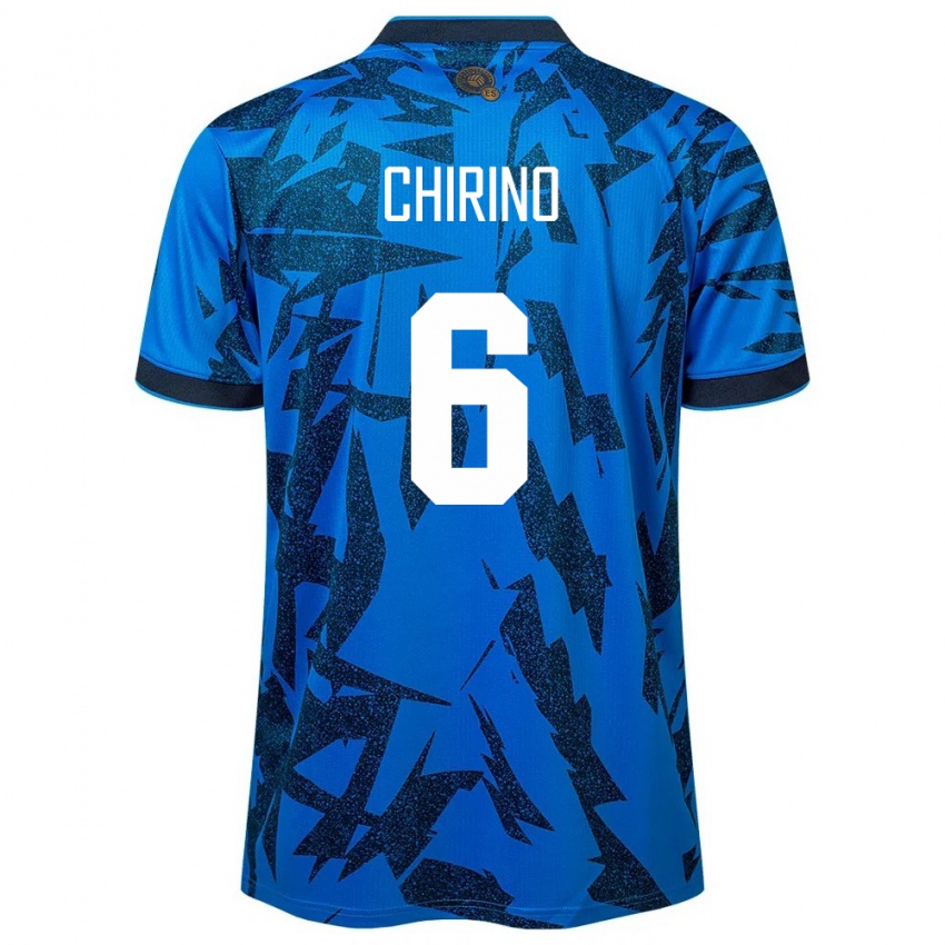Męski Salwador Alejandra Chirino #6 Niebieski Domowa Koszulka 24-26 Koszulki Klubowe