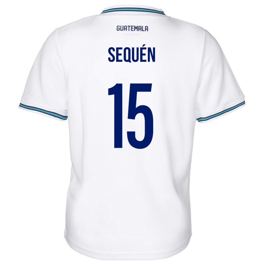 Męski Gwatemala Marlon Sequén #15 Biały Domowa Koszulka 24-26 Koszulki Klubowe