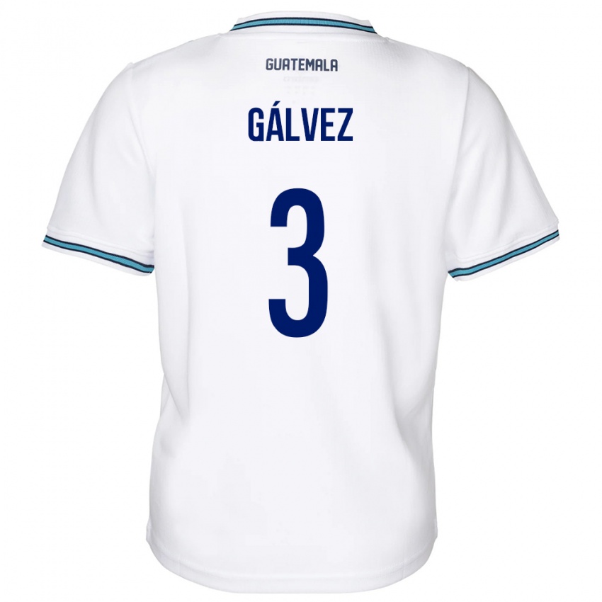 Męski Gwatemala Fredy Gálvez #3 Biały Domowa Koszulka 24-26 Koszulki Klubowe
