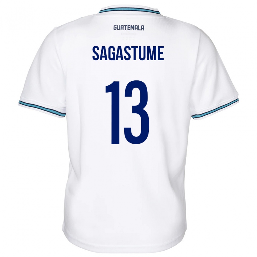 Męski Gwatemala Selvin Sagastume #13 Biały Domowa Koszulka 24-26 Koszulki Klubowe