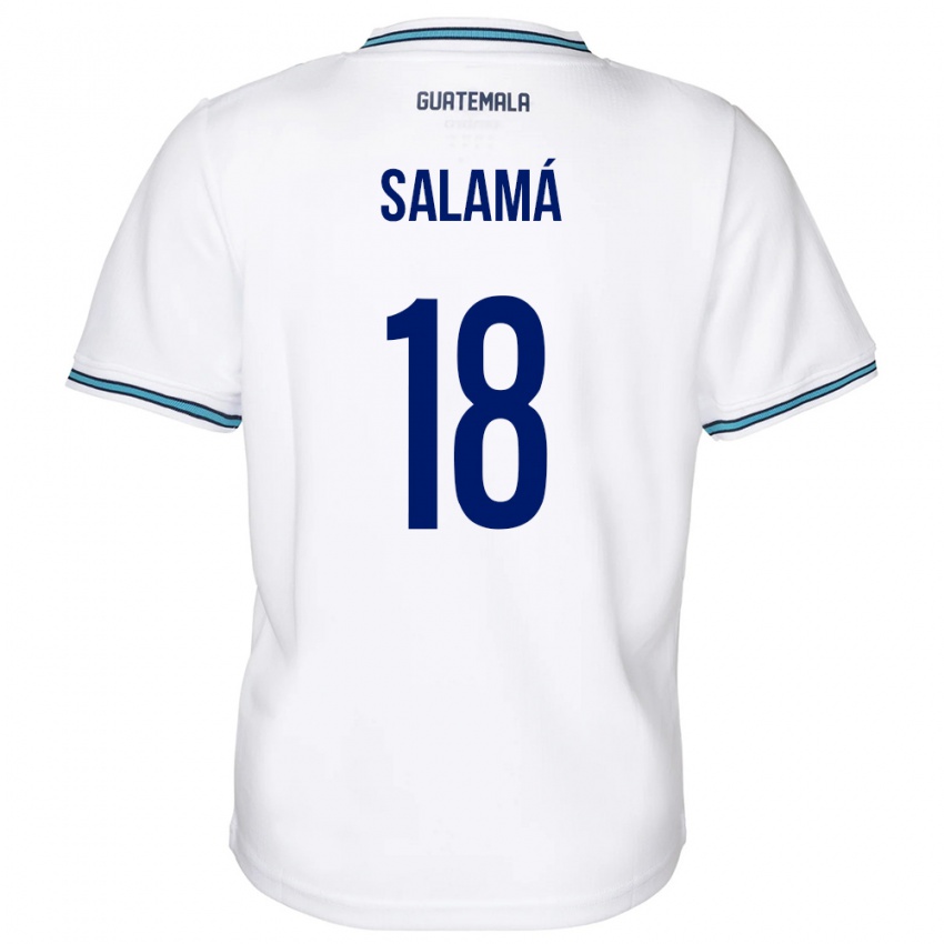 Męski Gwatemala Anthony Salamá #18 Biały Domowa Koszulka 24-26 Koszulki Klubowe
