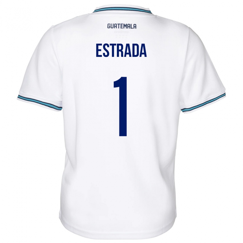 Męski Gwatemala Alexia Estrada #1 Biały Domowa Koszulka 24-26 Koszulki Klubowe