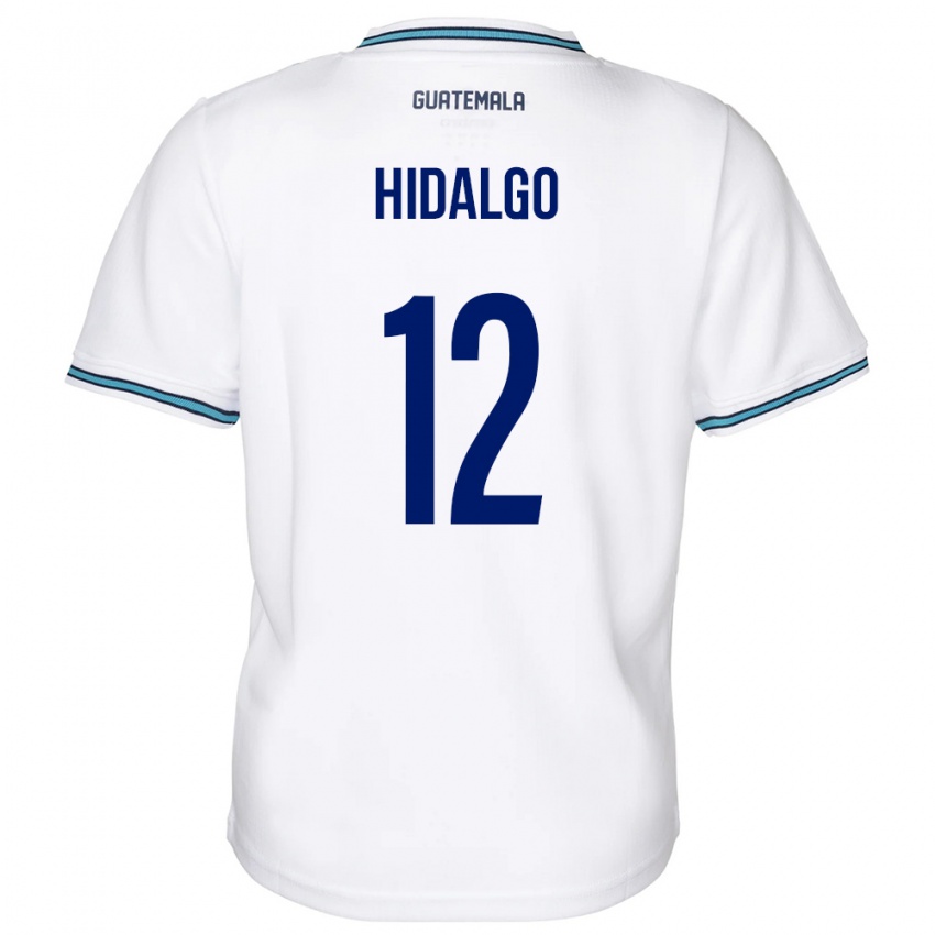 Męski Gwatemala Angie Hidalgo #12 Biały Domowa Koszulka 24-26 Koszulki Klubowe