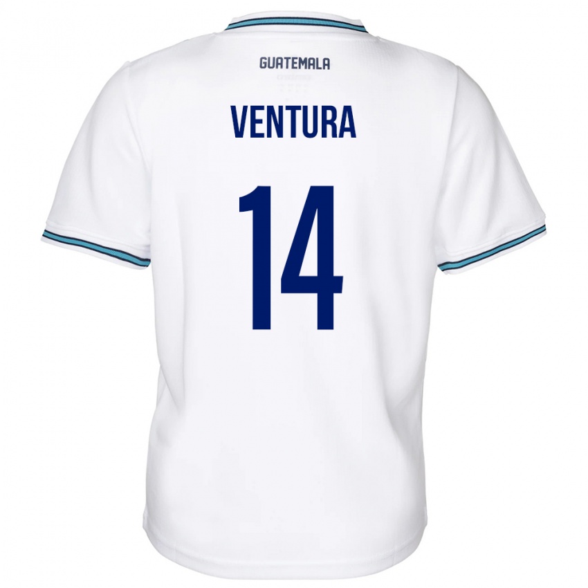 Męski Gwatemala Madelyn Ventura #14 Biały Domowa Koszulka 24-26 Koszulki Klubowe