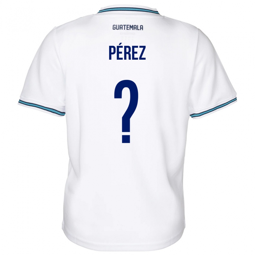 Męski Gwatemala Mary Pérez #0 Biały Domowa Koszulka 24-26 Koszulki Klubowe