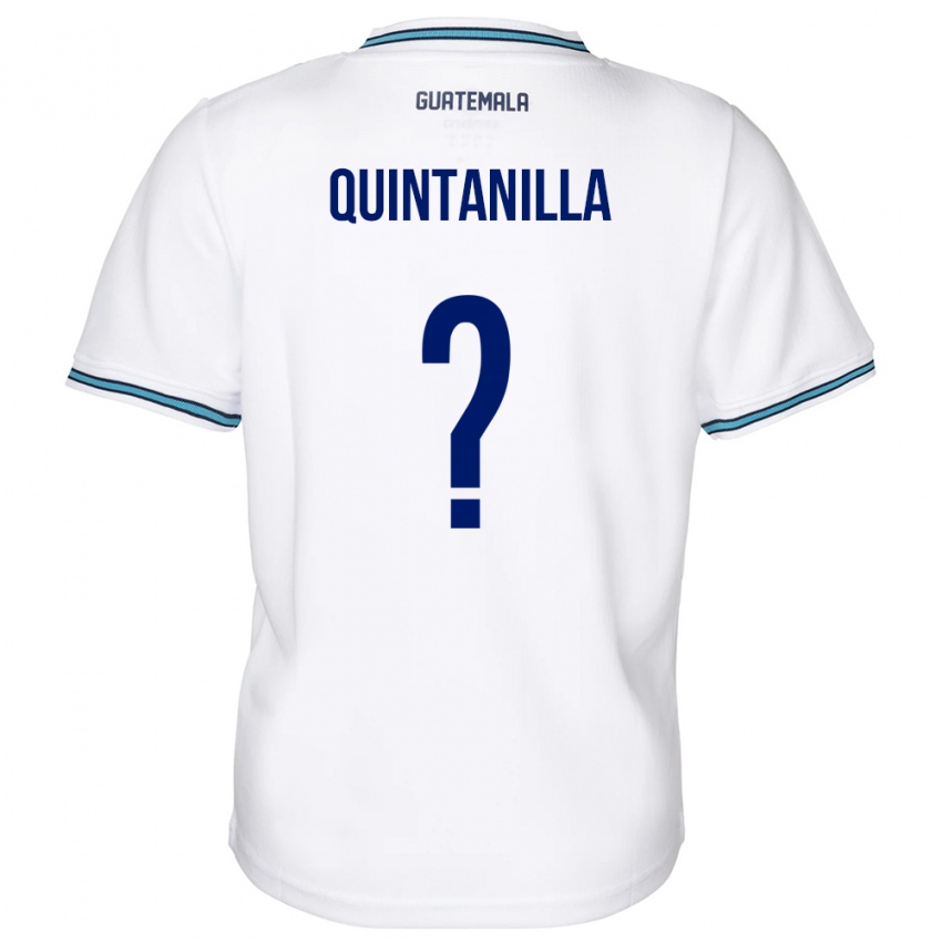 Męski Gwatemala Anayelli Quintanilla #0 Biały Domowa Koszulka 24-26 Koszulki Klubowe