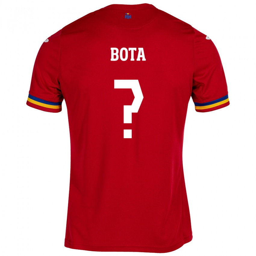 Męski Rumunia Alexandru Bota #0 Czerwony Wyjazdowa Koszulka 24-26 Koszulki Klubowe