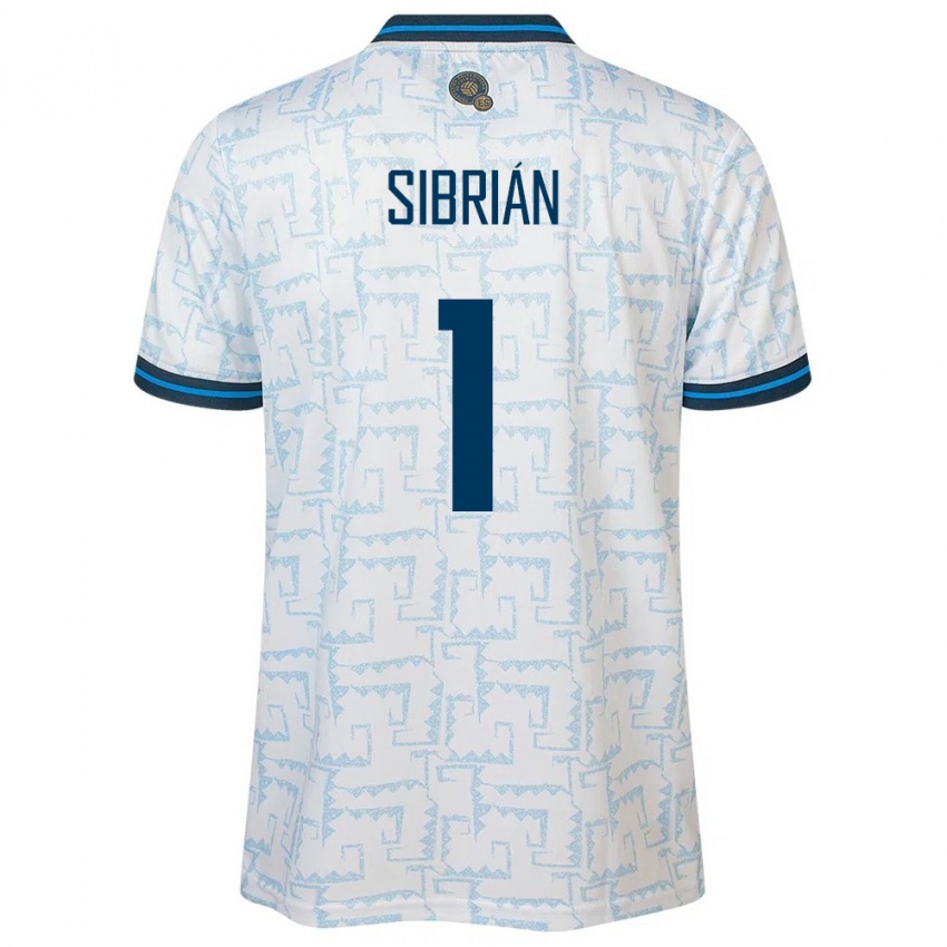 Męski Salwador Sergio Sibrián #1 Biały Wyjazdowa Koszulka 24-26 Koszulki Klubowe