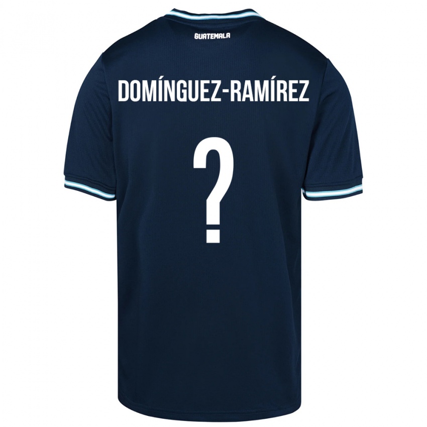 Męski Gwatemala Marco Domínguez-Ramírez #0 Niebieski Wyjazdowa Koszulka 24-26 Koszulki Klubowe