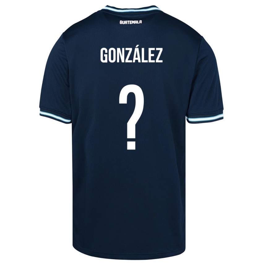 Męski Gwatemala Erick González #0 Niebieski Wyjazdowa Koszulka 24-26 Koszulki Klubowe