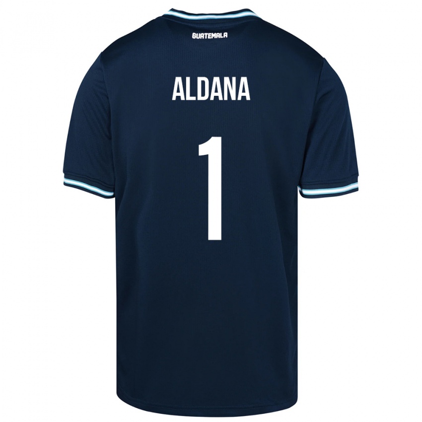 Męski Gwatemala David Aldana #1 Niebieski Wyjazdowa Koszulka 24-26 Koszulki Klubowe