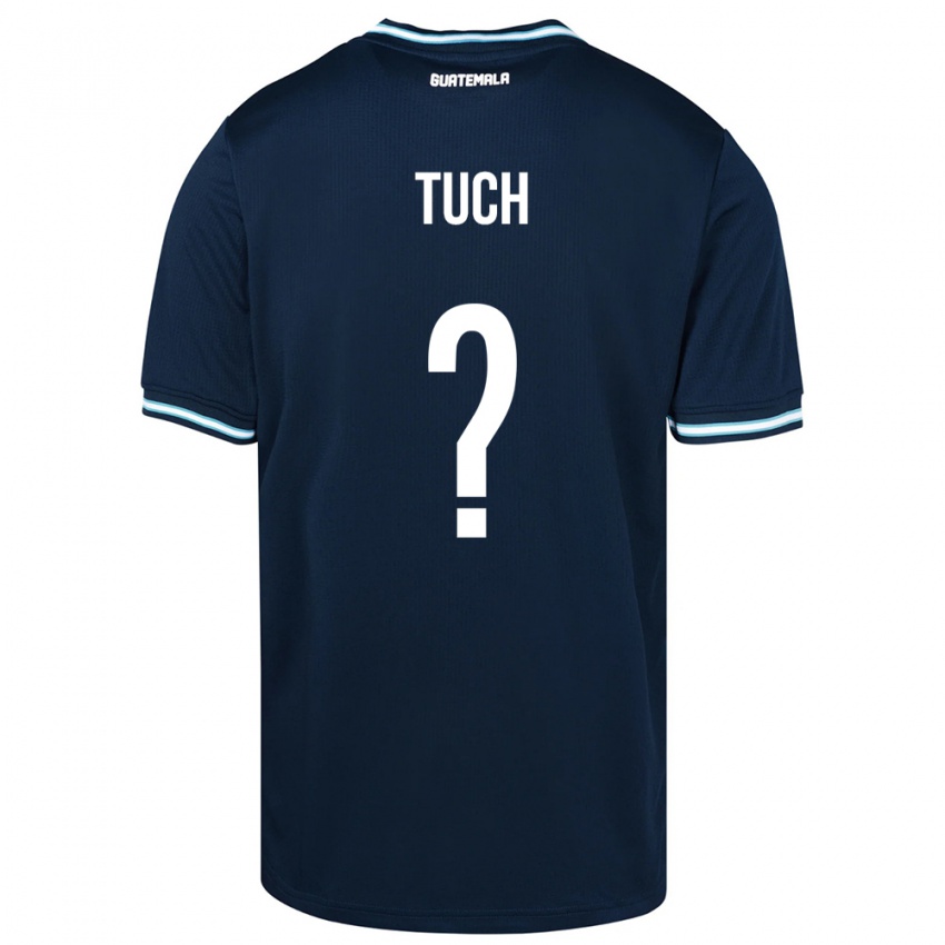 Męski Gwatemala Lorenzo Tuch #0 Niebieski Wyjazdowa Koszulka 24-26 Koszulki Klubowe