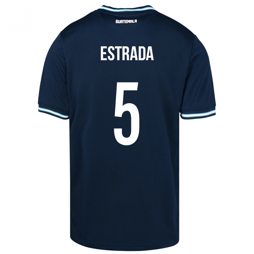Męski Gwatemala Elizabeth Estrada #5 Niebieski Wyjazdowa Koszulka 24-26 Koszulki Klubowe
