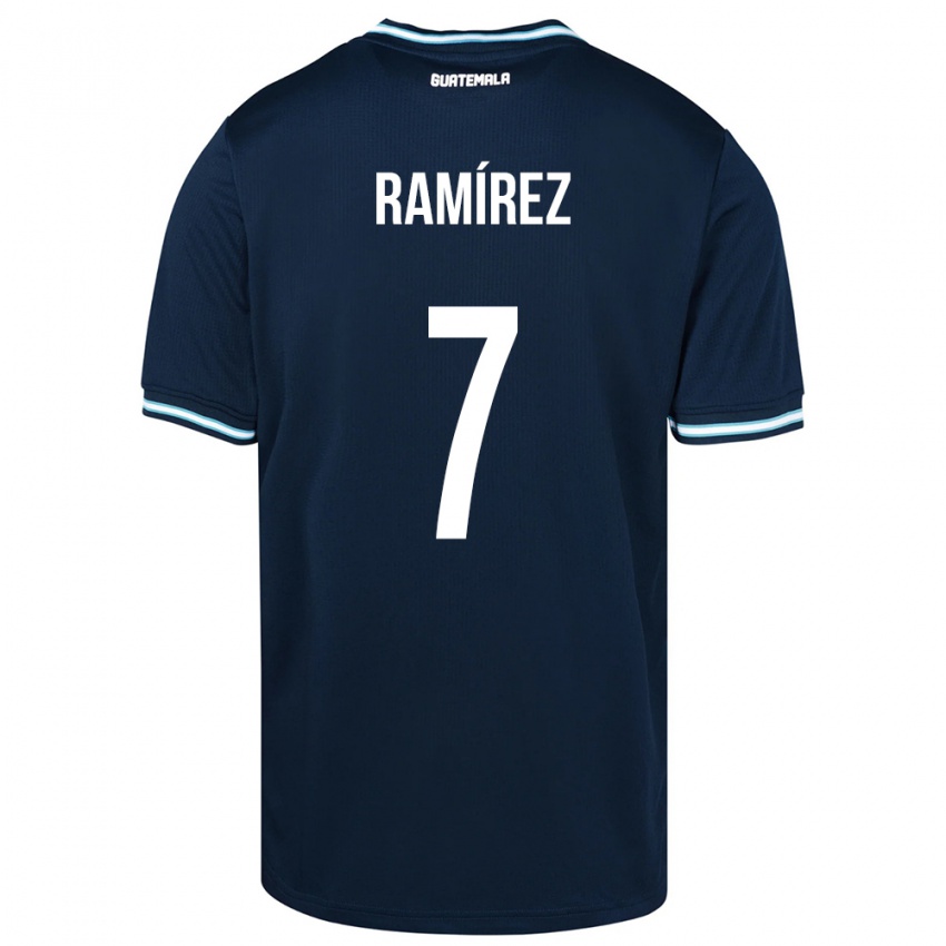Męski Gwatemala Leslie Ramírez #7 Niebieski Wyjazdowa Koszulka 24-26 Koszulki Klubowe
