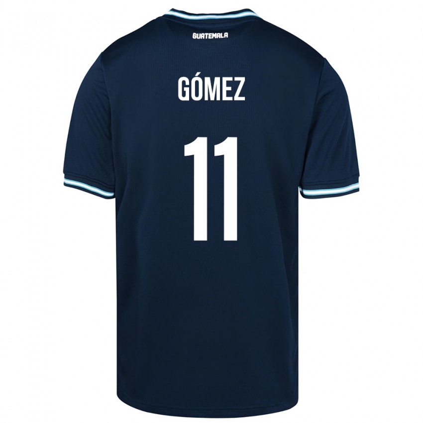Męski Gwatemala Savianna Gómez #11 Niebieski Wyjazdowa Koszulka 24-26 Koszulki Klubowe