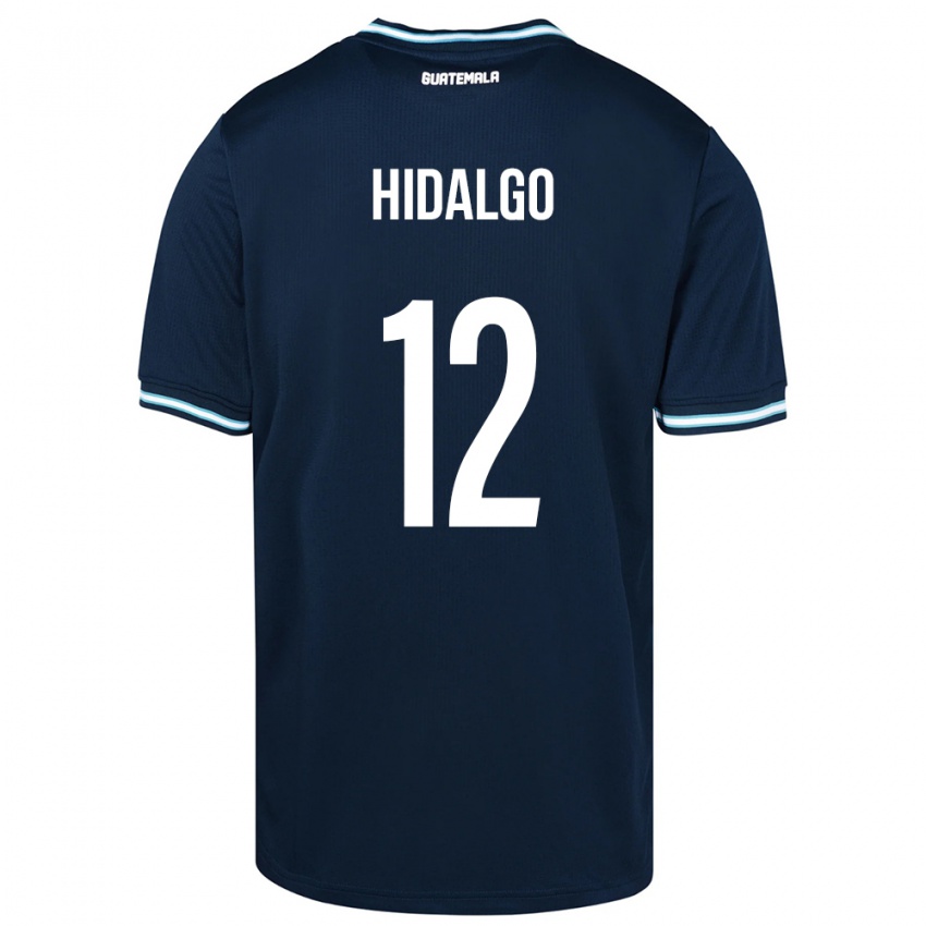 Męski Gwatemala Angie Hidalgo #12 Niebieski Wyjazdowa Koszulka 24-26 Koszulki Klubowe