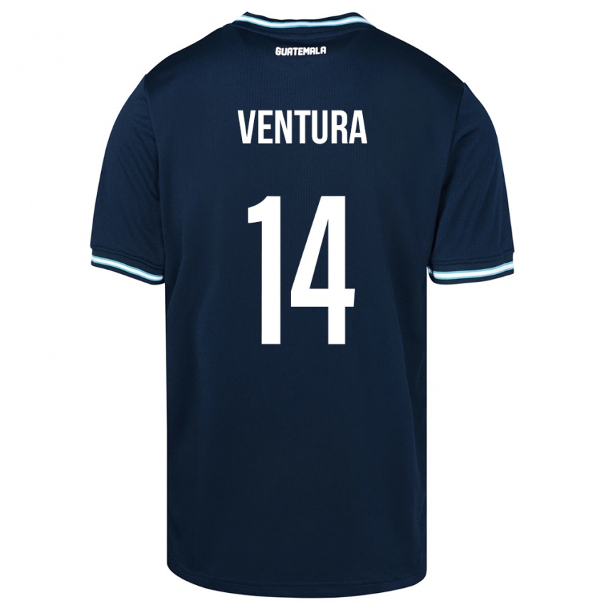 Męski Gwatemala Madelyn Ventura #14 Niebieski Wyjazdowa Koszulka 24-26 Koszulki Klubowe