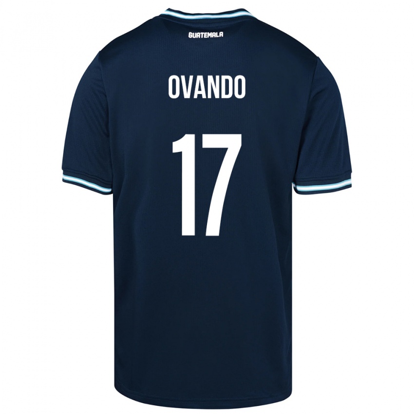 Męski Gwatemala Sandra Ovando #17 Niebieski Wyjazdowa Koszulka 24-26 Koszulki Klubowe