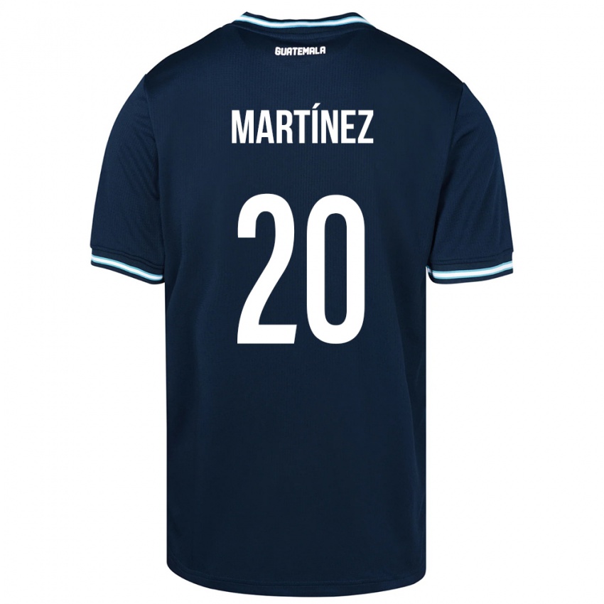 Męski Gwatemala Ana Lucía Martínez #20 Niebieski Wyjazdowa Koszulka 24-26 Koszulki Klubowe