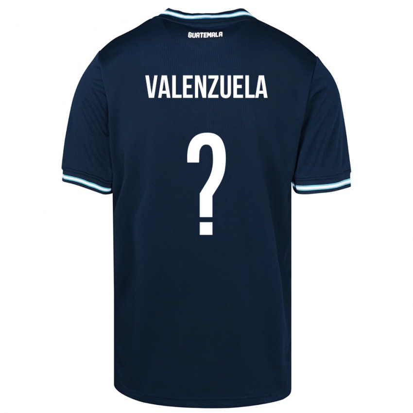 Męski Gwatemala Briana Valenzuela #0 Niebieski Wyjazdowa Koszulka 24-26 Koszulki Klubowe