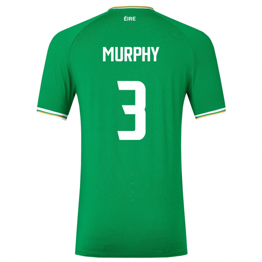 Kobiety Irlandia Alex Murphy #3 Zielony Domowa Koszulka 24-26 Koszulki Klubowe
