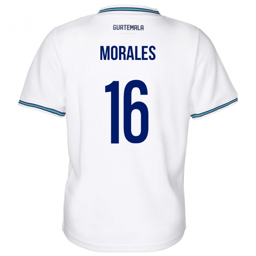 Kobiety Gwatemala José Morales #16 Biały Domowa Koszulka 24-26 Koszulki Klubowe