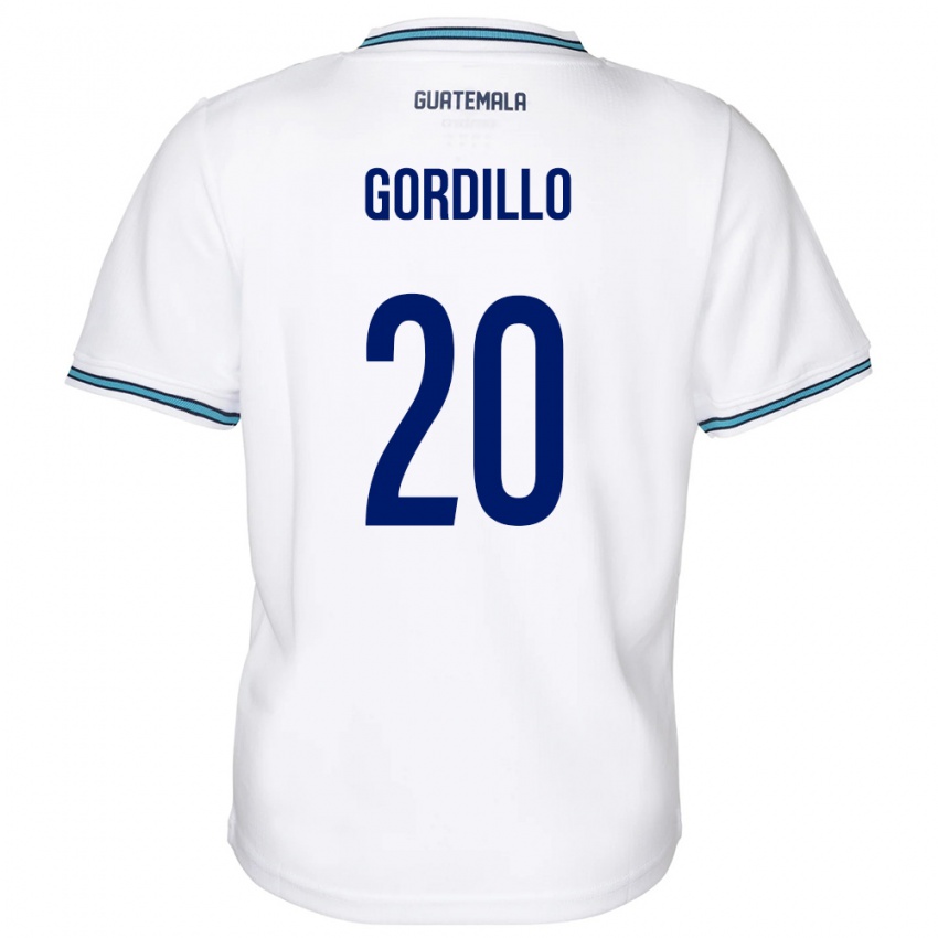 Kobiety Gwatemala Gerardo Gordillo #20 Biały Domowa Koszulka 24-26 Koszulki Klubowe