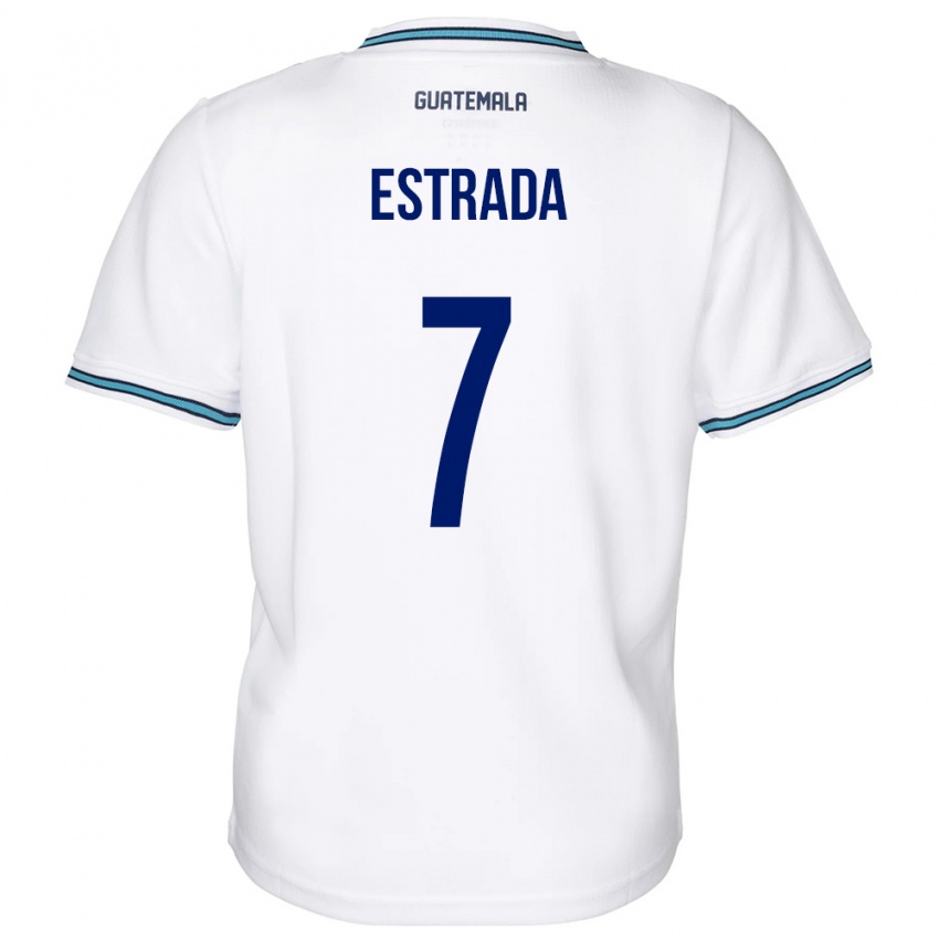Kobiety Gwatemala Javier Estrada #7 Biały Domowa Koszulka 24-26 Koszulki Klubowe