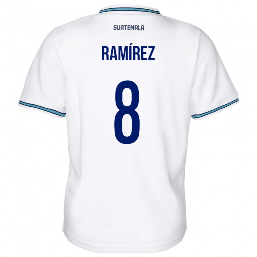 Kobiety Gwatemala Dennis Ramírez #8 Biały Domowa Koszulka 24-26 Koszulki Klubowe