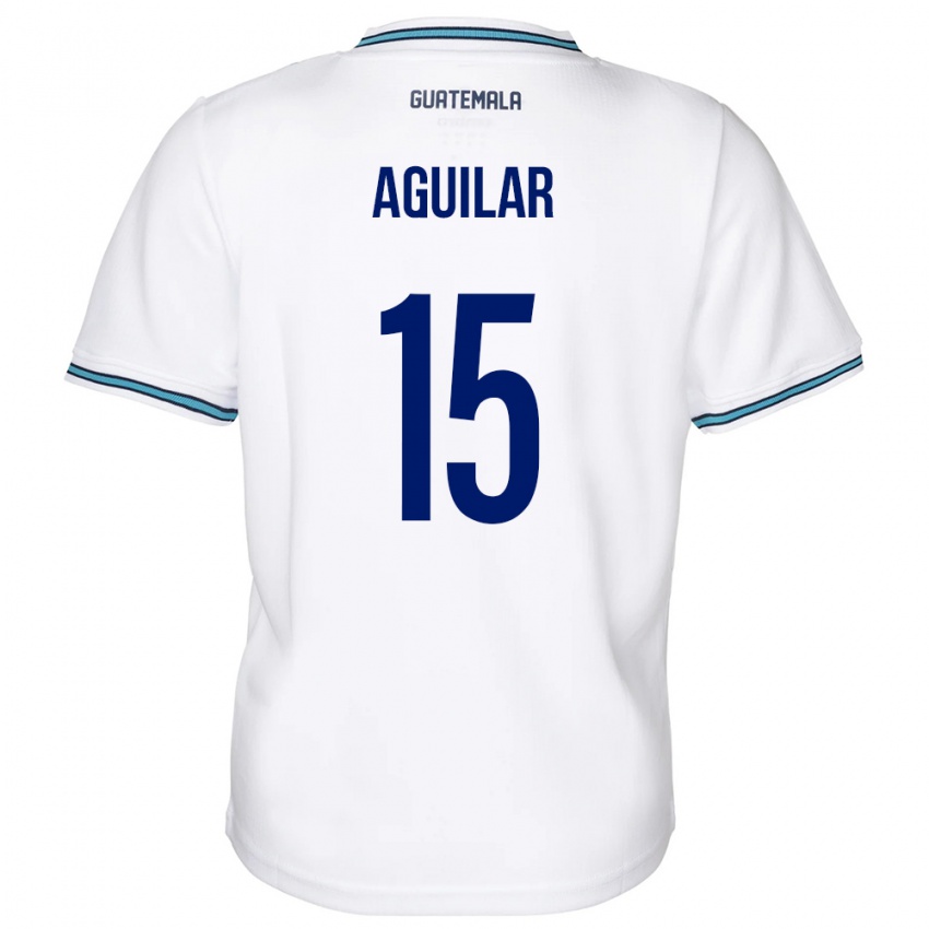 Kobiety Gwatemala Carlos Aguilar #15 Biały Domowa Koszulka 24-26 Koszulki Klubowe
