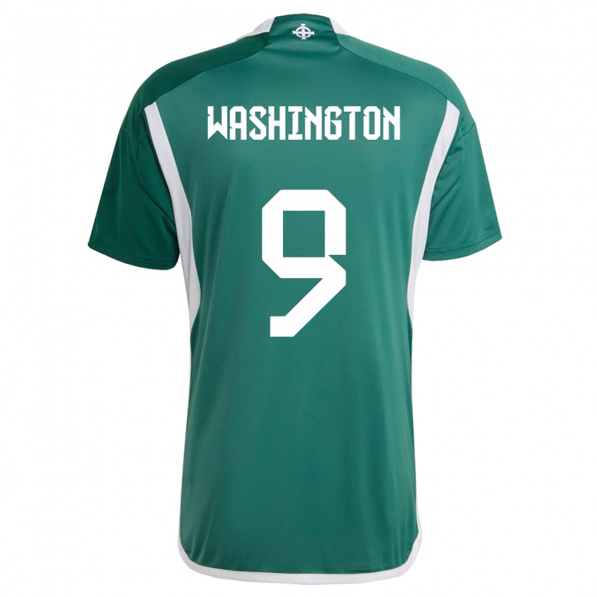 Kobiety Irlandia Północna Conor Washington #9 Zielony Domowa Koszulka 24-26 Koszulki Klubowe