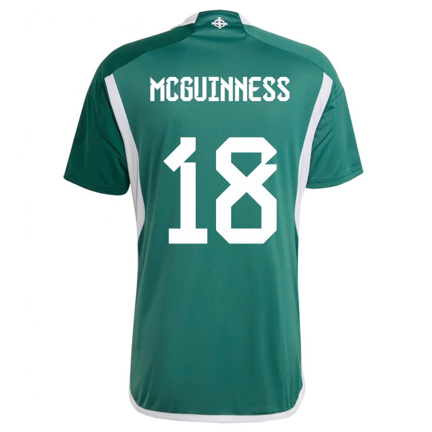 Kobiety Irlandia Północna Caitlin Mcguinness #18 Zielony Domowa Koszulka 24-26 Koszulki Klubowe