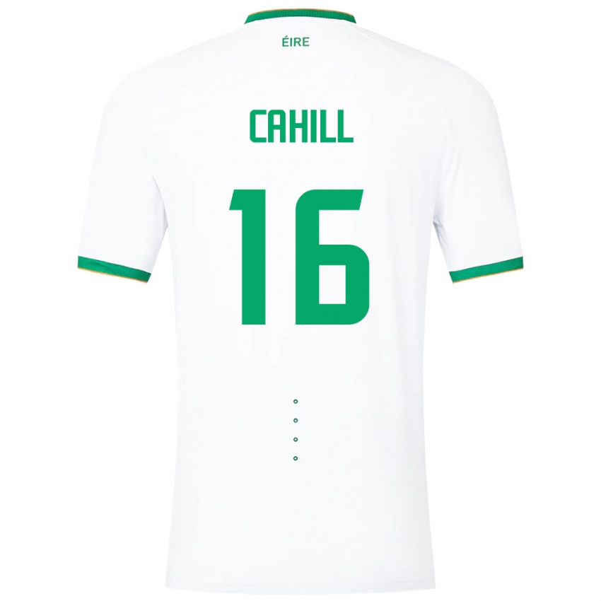 Kobiety Irlandia Killian Cahill #16 Biały Wyjazdowa Koszulka 24-26 Koszulki Klubowe