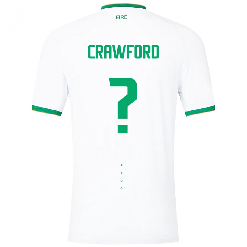 Kobiety Irlandia James Crawford #0 Biały Wyjazdowa Koszulka 24-26 Koszulki Klubowe