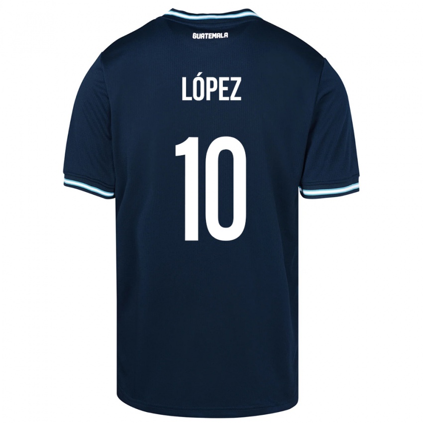 Kobiety Gwatemala Antonio López #10 Niebieski Wyjazdowa Koszulka 24-26 Koszulki Klubowe