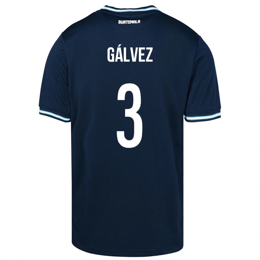 Kobiety Gwatemala Fredy Gálvez #3 Niebieski Wyjazdowa Koszulka 24-26 Koszulki Klubowe