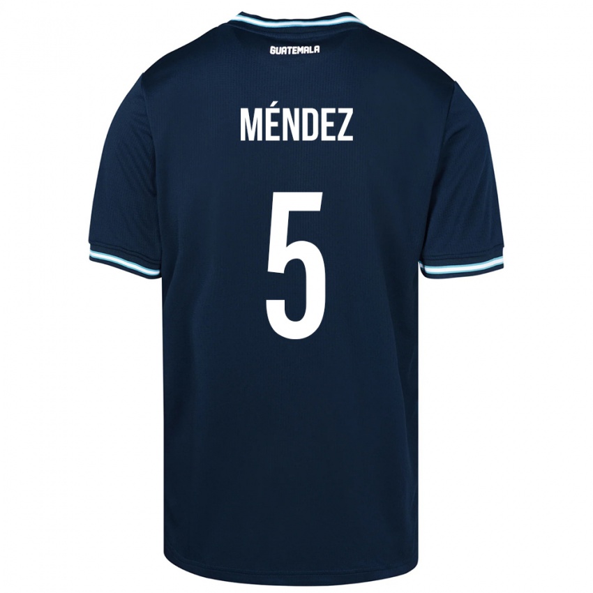 Kobiety Gwatemala Diego Méndez #5 Niebieski Wyjazdowa Koszulka 24-26 Koszulki Klubowe