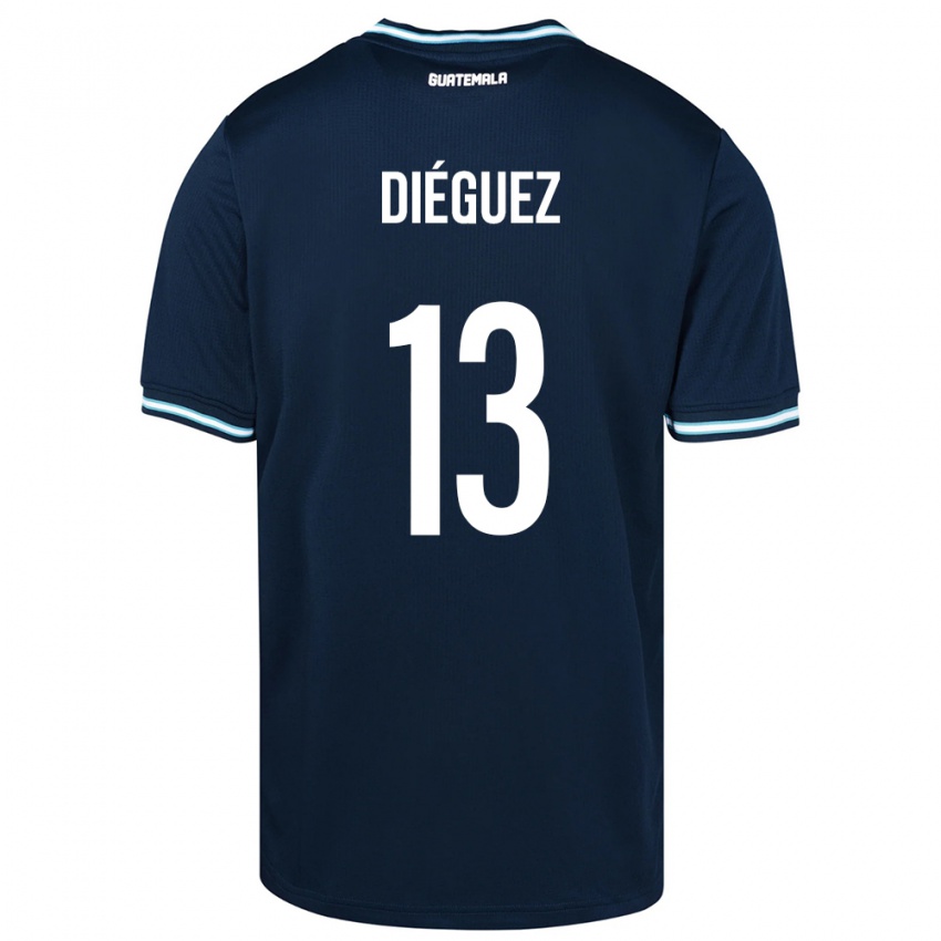 Kobiety Gwatemala Jonathan Diéguez #13 Niebieski Wyjazdowa Koszulka 24-26 Koszulki Klubowe