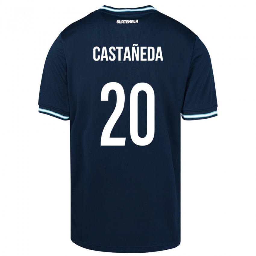 Kobiety Gwatemala Brayam Castañeda #20 Niebieski Wyjazdowa Koszulka 24-26 Koszulki Klubowe
